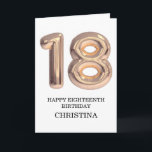ハッピー18誕生日バラ金ゴールドガールパーソナライズされた カード<br><div class="desc">ハッピー18誕生日バラ金ゴールドガールパーソナライズされた</div>