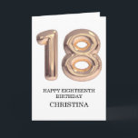 ハッピー18誕生日バラ金ゴールドガールパーソナライズされた カード<br><div class="desc">ハッピー18誕生日バラ金ゴールドガールパーソナライズされた</div>