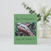 ハッピー18誕生日息子リザードカード ポストカード (スタンド正面)