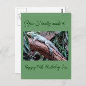 ハッピー18誕生日息子リザードカード ポストカード (正面/裏面)