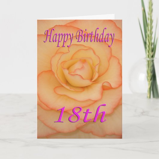 ハッピー18誕生日花 カード (正面)