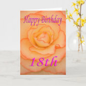 ハッピー18誕生日花 カード (黄色い花)