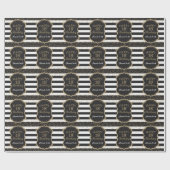 ハッピー18誕生日金ゴールドグリッターラッピング紙 ラッピングペーパー (フラット)