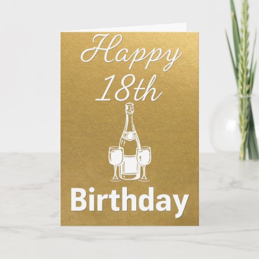 ハッピー18誕生日 カード (正面)