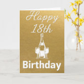 ハッピー18誕生日 カード (黄色い花)