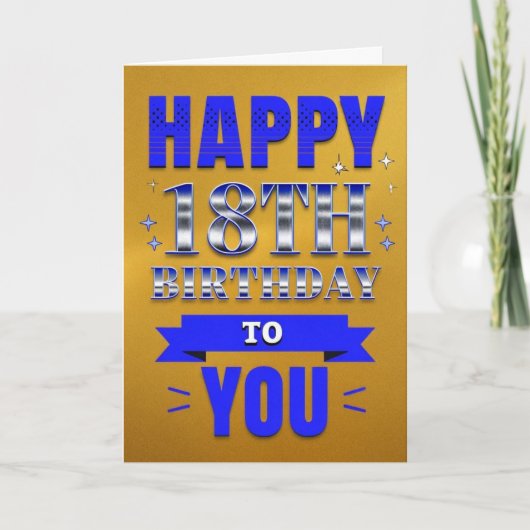 ハッピー18誕生日 カード (正面)