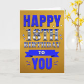 ハッピー18誕生日 カード (黄色い花)