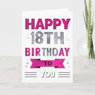 ハッピー18誕生日 カード