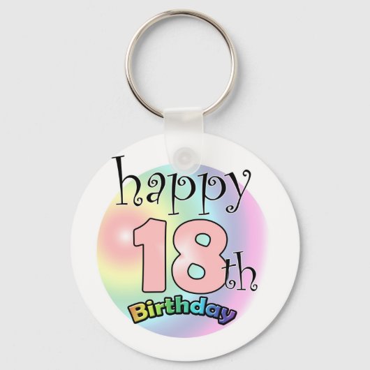 ハッピー18誕生日 キーホルダー (正面)