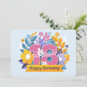 ハッピー18誕生日 シーズンカード (スタンド正面)