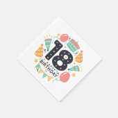 ハッピー18誕生日 スタンダードカクテルナプキン (角)