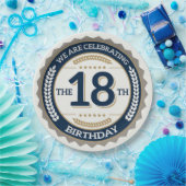 ハッピー18誕生日 ペーパープレート (パーティー)