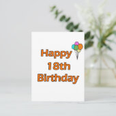 ハッピー18誕生日 ポストカード (スタンド正面)