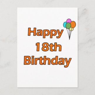 ハッピー18誕生日 ポストカード