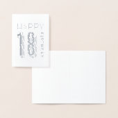 ハッピー18誕生日 箔カード (ディスプレー)