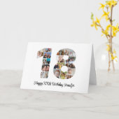 ハッピー18誕生日Number 18カスタムフォトコラージュ カード (黄色い花)