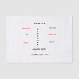 ハッピー18th誕生日かわいい素晴らしと 薄葉紙