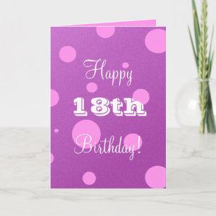 ハッピー18th誕生日カード/女の子 カード