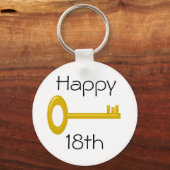 ハッピー18th誕生日キーリング キーホルダー (正面)