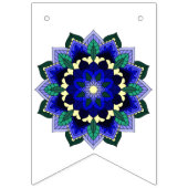 ハッピー18th!ダークブルーのマンダラ バンティングフラッグ (第1の旗)