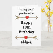 ハッピー19誕生日孫娘 カード (黄色い花)