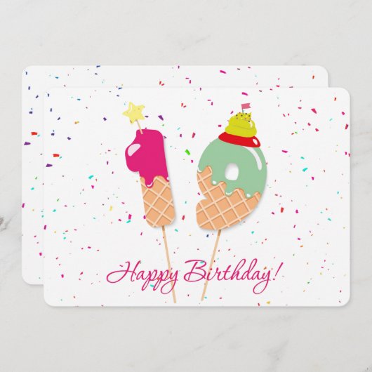 ハッピー19誕生日 シーズンカード (正面/裏面)