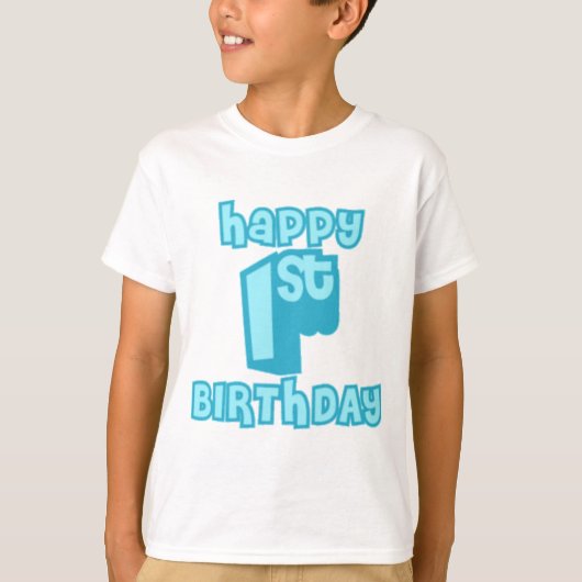 ハッピー1stバースデーお祝い - かわいい誕生日 tシャツ (正面)