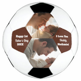 ハッピー1st父の日2枚フォトコラージュ サッカーボール