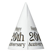 ハッピー20周年記念パーティー帽子 パーティーハット (裏面)