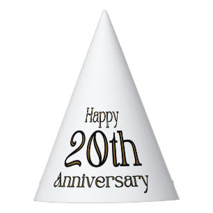 ハッピー20周年記念パーティー帽子 パーティーハット