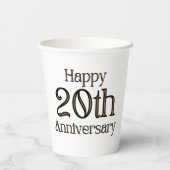ハッピー20周年記念紙カップ 紙コップ (裏面)