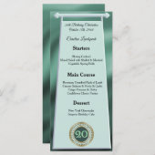 ハッピー20誕生日グリーングリッターフォイルメニュー メニュー (正面/裏面)