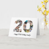 ハッピー20誕生日番号20カスタムフォトコラージュ カード (黄色い花)