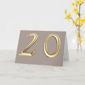 ハッピー20誕生日20分20秒20 カード (黄色い花)