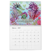 ハッピー2021!幸せになれ。アートを行う。 カレンダー (2月 2027)