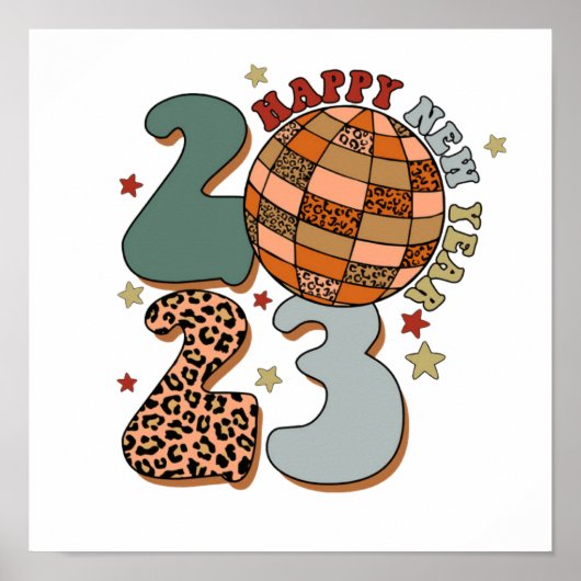 ハッピー2023 | 2023年新年 |新年おめでとう ポスター (正面)