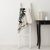 ハッピー2024年ブラックドラゴン顔 シェルパブランケット (インサイチュ)