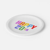 ハッピー20th ペーパープレート (アングル)