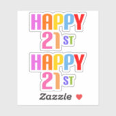 ハッピー21日 シール (シート)