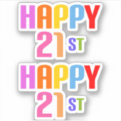 ハッピー21日 シール (正面)