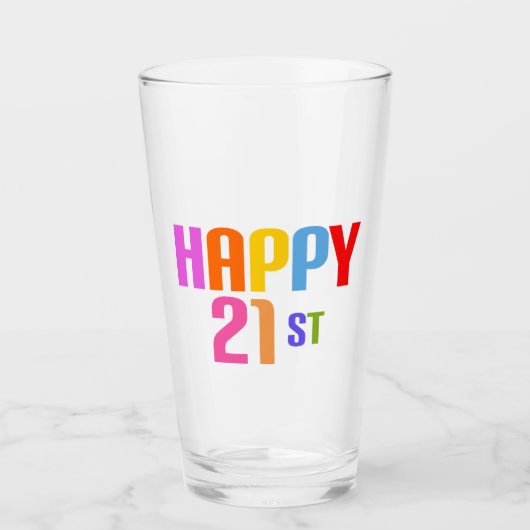 ハッピー21日 タンブラーグラス (正面)