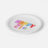 ハッピー21日 ペーパープレート (アングル)