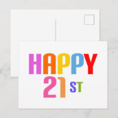 ハッピー21日 ポストカード (正面/裏面)