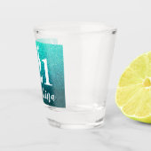 ハッピー21歳の誕生日の法的な飲み年齢グリッター ショットグラス (右)