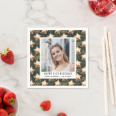 ハッピー21歳の誕生日フォトグラムスターバルーン スタンダードカクテルナプキン (インサイチュ)