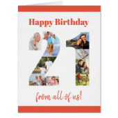 ハッピー21歳の誕生日21番フォトコラージュ大 (正面)