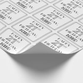ハッピー21歳の誕生日;アールデコスタイル;名前をカスタムする ラッピングペーパー (角)