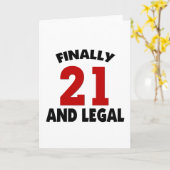 ハッピー21誕生日 カード (黄色い花)