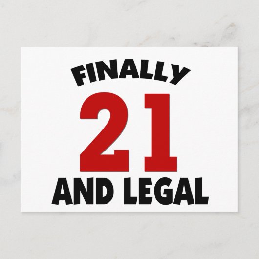 ハッピー21誕生日 ポストカード (正面)