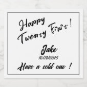 ハッピー21!ジェイク！冷たい物を持って ビールラベル (シングルラベル)